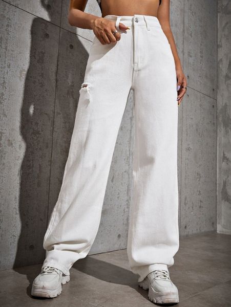 high waist ripped jeans 688c#, Blue 
high waist ripped jeans 688c#, Blue