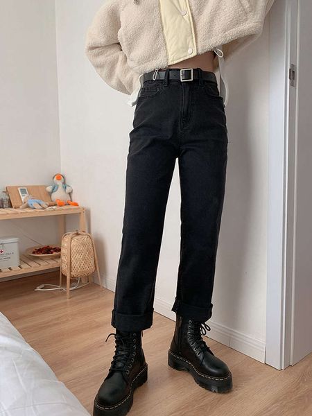 lin firm thick girl's black foundation shows thin leg pants small jeans women's autumn and winter cover meat, Blue
lin firm thick girl's black foundation shows thin leg pants small jeans women's autumn and winter cover meat, Blue