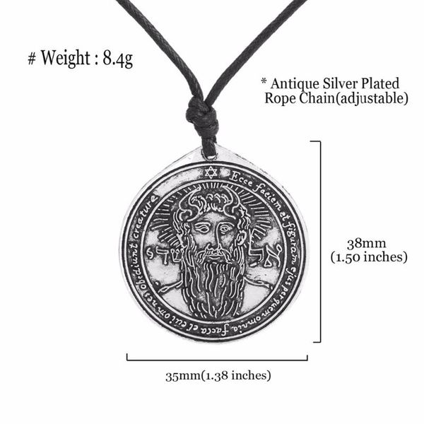pendant necklaces vintage solomon talisman pentacle of jupiter kabbalah wiccan amulet necklace for men, Silver
pendant necklaces vintage solomon talisman pentacle of jupiter kabbalah wiccan amulet necklace for men, Silver