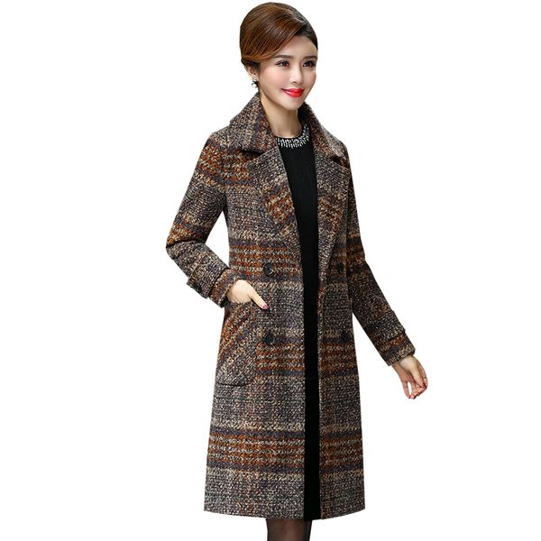 plus size 5xl winter elegant wool women fashion casual double breasted lattice long woolen coat female outerwear, Black
plus size 5xl winter elegant wool women fashion casual double breasted lattice long woolen coat female outerwear, Black
