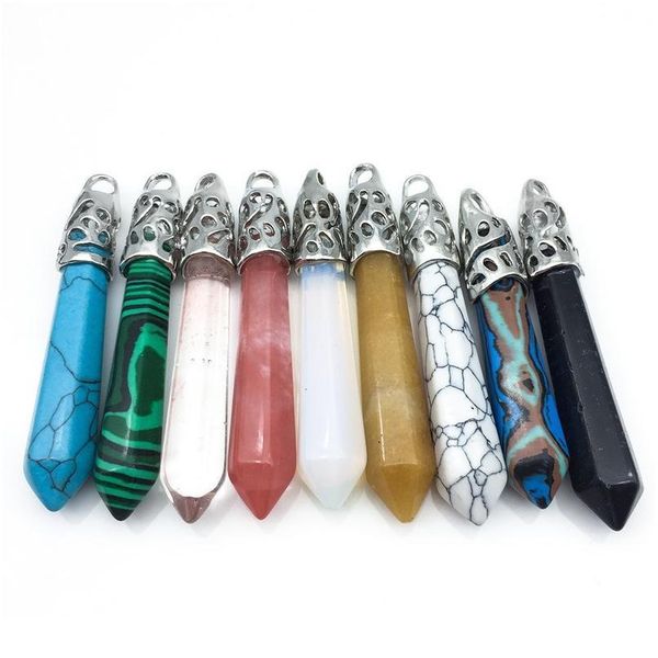 silver plated stone reiki healing pendulum hexagonal pointed reiki natural stones quartz pillar charm pendant for neckla qylimz, Black
silver plated stone reiki healing pendulum hexagonal pointed reiki natural stones quartz pillar charm pendant for neckla qylimz, Black