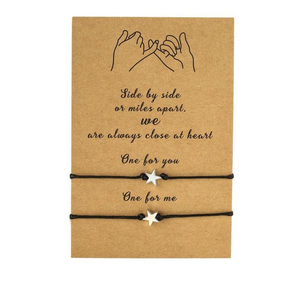 charm bracelets fashion cute star wish bracelet 2pcs/set lucky wholesale handmade friendship jewelry gift for family friends, Golden;silver
charm bracelets fashion cute star wish bracelet 2pcs/set lucky wholesale handmade friendship jewelry gift for family friends, Golden;silver