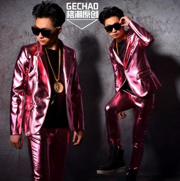 m-6xl nightclub bar male singer dsdj quan zhilong gd pink pearlescent pu suit hairdressing bar costume accessories, Black
m-6xl nightclub bar male singer dsdj quan zhilong gd pink pearlescent pu suit hairdressing bar costume accessories, Black