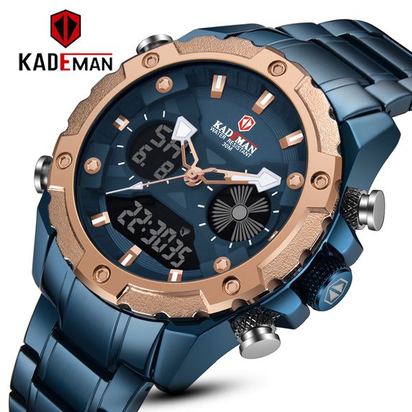 kademan 2020 new fashion mens watches stainless steel brand luxury sports men's digital analog male quartz watch for men man, Slivery;brown
kademan 2020 new fashion mens watches stainless steel brand luxury sports men's digital analog male quartz watch for men man, Slivery;brown