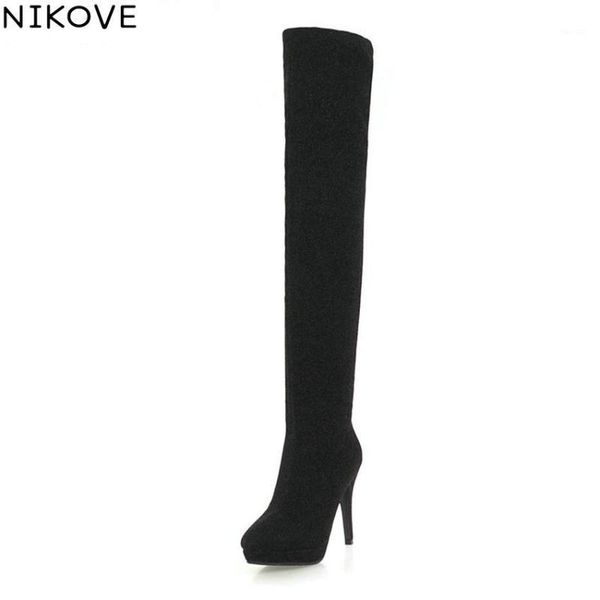 boots nikove 2021 women over the knee pointed toe winter shoes slip on high heels platform autumn woman size 34-431, Black
boots nikove 2021 women over the knee pointed toe winter shoes slip on high heels platform autumn woman size 34-431, Black