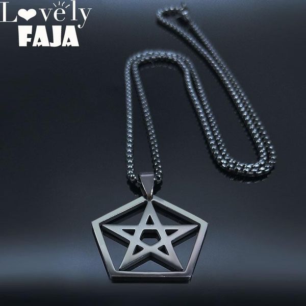 pendant necklaces 2021 fashion witchcraft pentagram stainless steel for women black & pendants jewelry cadenas mujer n19429, Silver
pendant necklaces 2021 fashion witchcraft pentagram stainless steel for women black & pendants jewelry cadenas mujer n19429, Silver