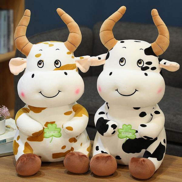 cute four-leaf grass calf stuffed toy cow doll rag doll year of the ox mascot sleeping pillow
cute four-leaf grass calf stuffed toy cow doll rag doll year of the ox mascot sleeping pillow