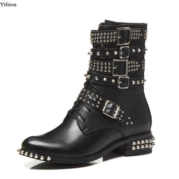 boots olomm fashion women leather ankle rivets low heels round toe charm black shoes us size 4-8.5
boots olomm fashion women leather ankle rivets low heels round toe charm black shoes us size 4-8.5