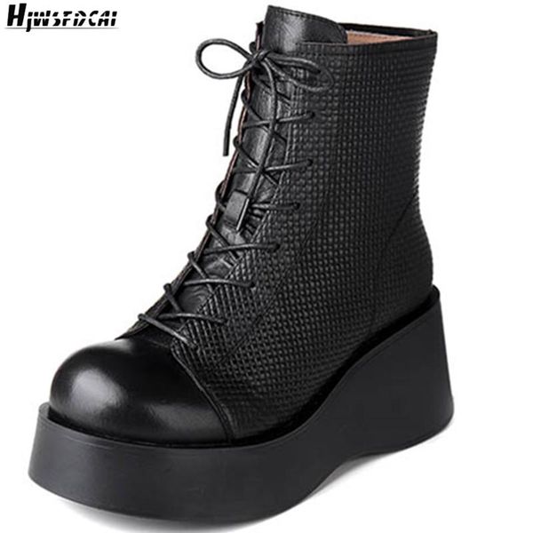 boots hjwsfdcai platform british wind lace-up women ankle winter cowhide leather zipper round toe mujer shoes outdoor shoe, Black
boots hjwsfdcai platform british wind lace-up women ankle winter cowhide leather zipper round toe mujer shoes outdoor shoe, Black