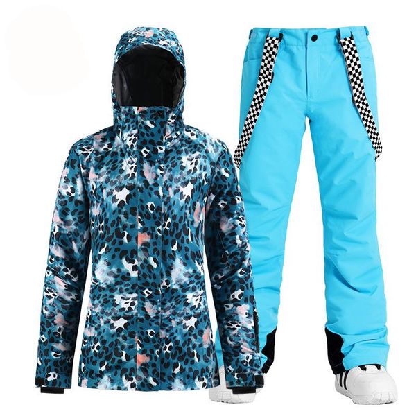 skiing jackets -30 blue leopard women's snow suit wear outdoor sports ski costumes waterproof snowboard clothing sets jacket + strap pa
skiing jackets -30 blue leopard women's snow suit wear outdoor sports ski costumes waterproof snowboard clothing sets jacket + strap pa