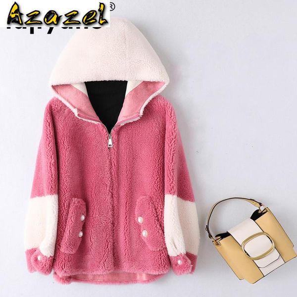 women's fur & faux autumn winter coat women clothes 2021 streetwear real wool jacket korean vintage sheep shearling zt3394, Black
women's fur & faux autumn winter coat women clothes 2021 streetwear real wool jacket korean vintage sheep shearling zt3394, Black