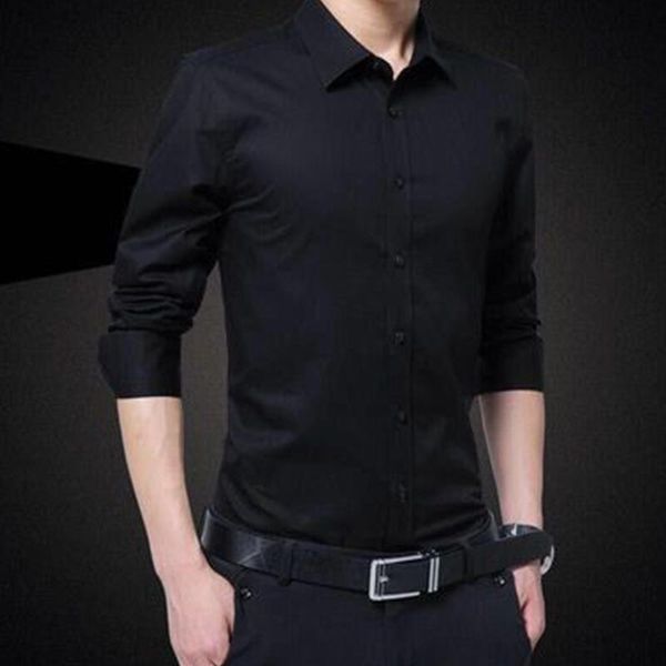 men's dress shirts yueriue shirt black long-sleeved business positive fit korean professional men plus velvet thick white man suit, White;black
men's dress shirts yueriue shirt black long-sleeved business positive fit korean professional men plus velvet thick white man suit, White;black