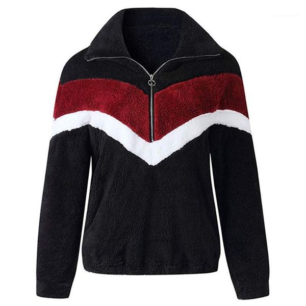 pullover soft plush daily wear long sleeve warm winter fashion casual with pockets half zipper stand collar women sweatshirt1, Black
pullover soft plush daily wear long sleeve warm winter fashion casual with pockets half zipper stand collar women sweatshirt1, Black