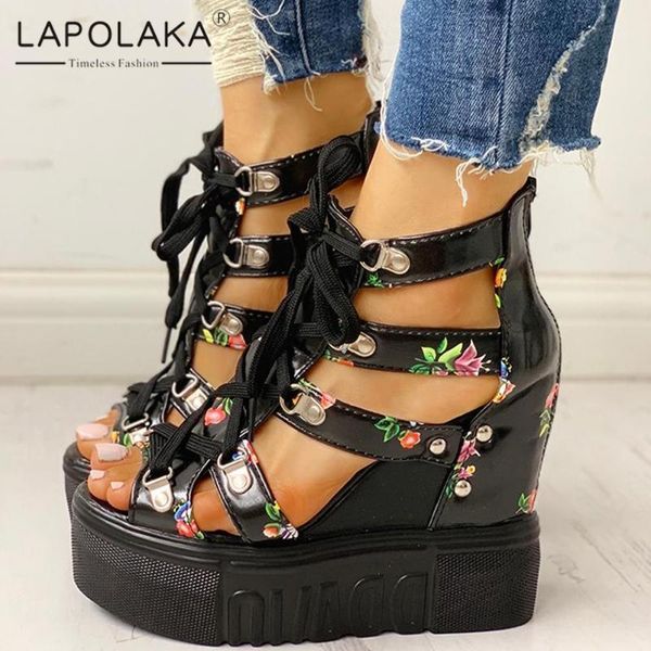 dress shoes lapolaka ins print leisure wedges women's 2021 summer sandals platform shoelaces high heels casual woman1, Black
dress shoes lapolaka ins print leisure wedges women's 2021 summer sandals platform shoelaces high heels casual woman1, Black