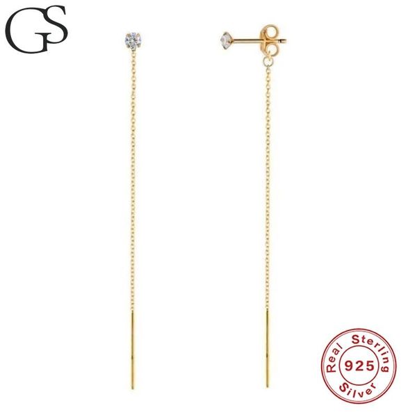 gs 925 silver earrings chain tassel sterling s925 plata piercing stud ear ring with zircon pendientes joyero for women female, Golden;silver
gs 925 silver earrings chain tassel sterling s925 plata piercing stud ear ring with zircon pendientes joyero for women female, Golden;silver