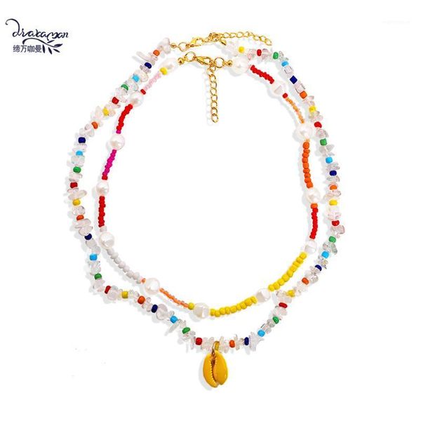 dvacaman double layers handmade beads chokers necklace women shell pendant necklace simulated pearl statement jewelry wholesale1, Silver
dvacaman double layers handmade beads chokers necklace women shell pendant necklace simulated pearl statement jewelry wholesale1, Silver