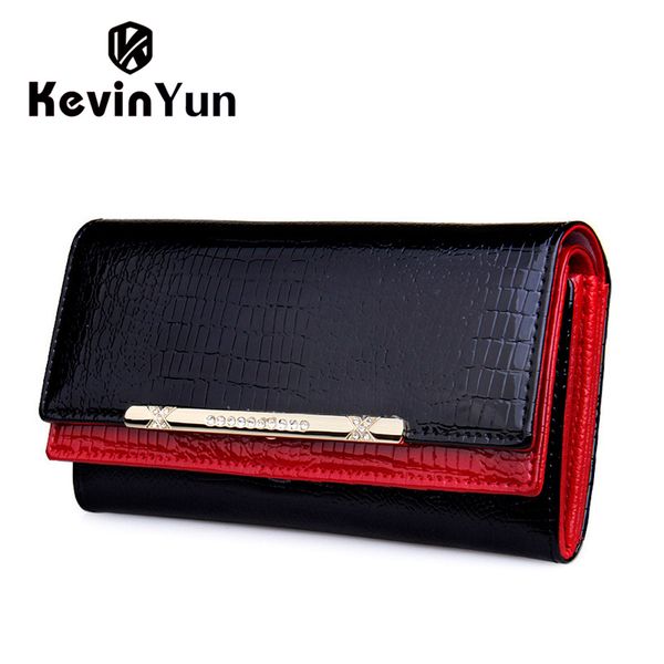 kevin yun luxury women wallets patent leather designer brand wallet lady fashion clutch casual women purses party c1115, Red;black
kevin yun luxury women wallets patent leather designer brand wallet lady fashion clutch casual women purses party c1115, Red;black
