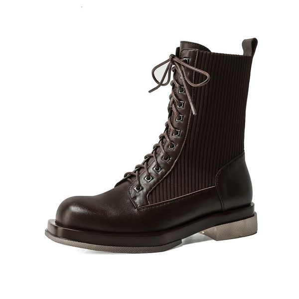 fashion concise ankle autumn winter cross-tied round toe shoes 2021 new genuine leather square heel women boots scfz, Black
fashion concise ankle autumn winter cross-tied round toe shoes 2021 new genuine leather square heel women boots scfz, Black