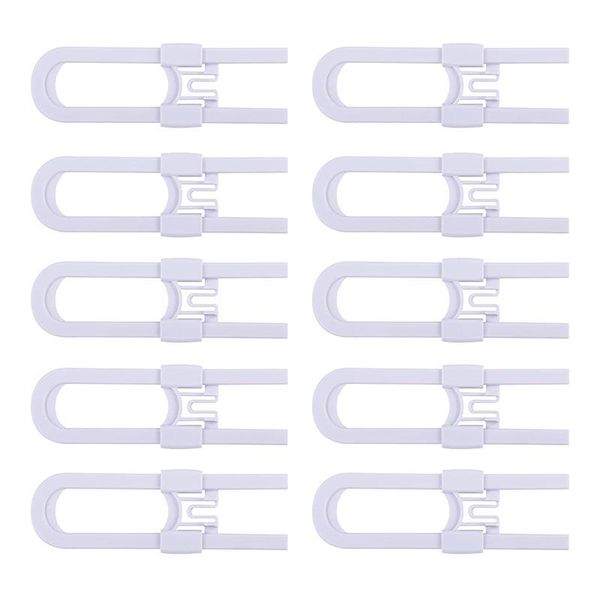 10pcs Sliding Cabinet Locks - Proofing Cabinets With Adjustable Child Safety Lock Handles Doors Storage Door Cupboard