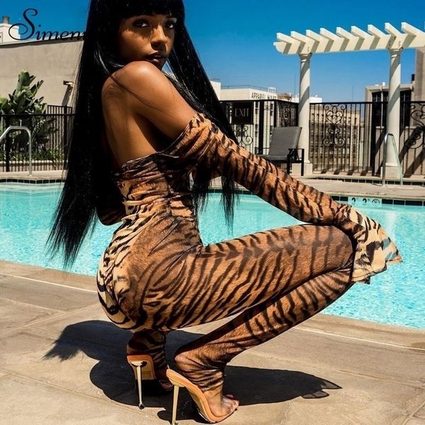 simenual fashion zebra print women jumpsuit long sleeve off shoulder rompers autumn slim skinny transparent jumpsuits y200106, Black;white
simenual fashion zebra print women jumpsuit long sleeve off shoulder rompers autumn slim skinny transparent jumpsuits y200106, Black;white