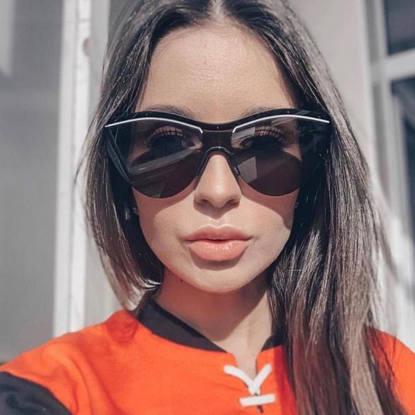 2020 new classic cat eye oversized women sunglasses luxury retro fashion platics sun glasses uv400, White;black
2020 new classic cat eye oversized women sunglasses luxury retro fashion platics sun glasses uv400, White;black