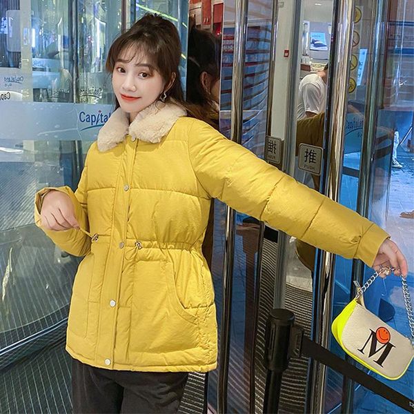 women's down & parkas 2021 sweet turn collar short parka fashion winter jacket women casual solid color adjustable waist chic coat, Black
women's down & parkas 2021 sweet turn collar short parka fashion winter jacket women casual solid color adjustable waist chic coat, Black
