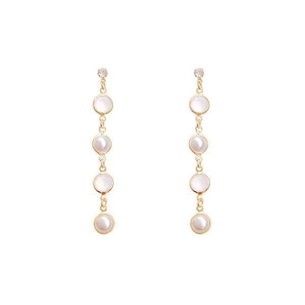 2020 ale design gold color long pearl drop earring geometric round crystal rhinestone pearl earring for girls, Golden
2020 ale design gold color long pearl drop earring geometric round crystal rhinestone pearl earring for girls, Golden