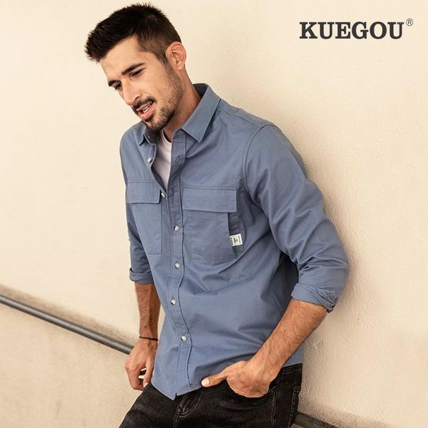 kuegou 100% cotton spring autumn men's shirt long sleeve fashion safari style shirts men blue plus size bc-205031, White;black
kuegou 100% cotton spring autumn men's shirt long sleeve fashion safari style shirts men blue plus size bc-205031, White;black
