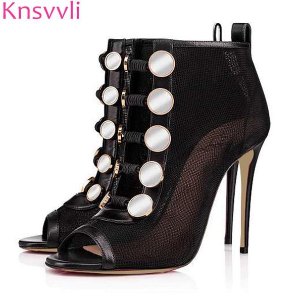 boots black mesh lace ankle women thin high heels peep toe ladies summer button decoration cut outs shoes woman
boots black mesh lace ankle women thin high heels peep toe ladies summer button decoration cut outs shoes woman