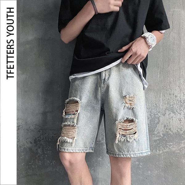 tfetters 2020 new summer men jeans ripped retro fashion casual slim fit knee-length old hole mens jeans brand1, Blue
tfetters 2020 new summer men jeans ripped retro fashion casual slim fit knee-length old hole mens jeans brand1, Blue