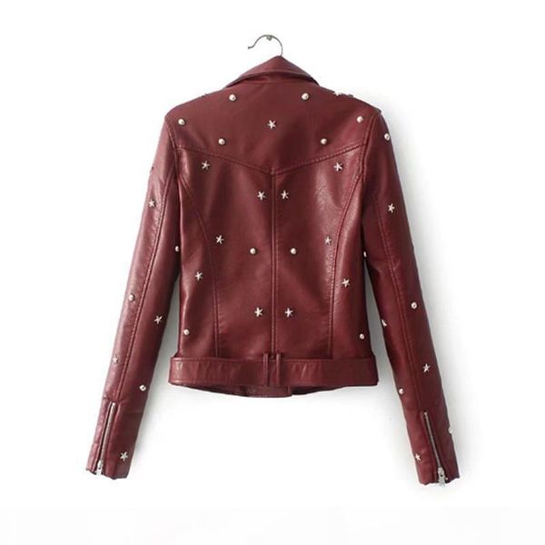 pu leather plus size motorcycle jackets studded 2019 fashion cool girl lapel collar zipper leather jacket female outwear coat, Black
pu leather plus size motorcycle jackets studded 2019 fashion cool girl lapel collar zipper leather jacket female outwear coat, Black