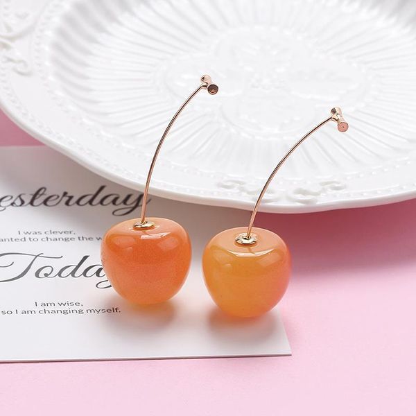 sweet orange cherry drop earrings for women kpop cute fruits tansparent resin pendant earrings girl female gifts jewelry, Silver
sweet orange cherry drop earrings for women kpop cute fruits tansparent resin pendant earrings girl female gifts jewelry, Silver