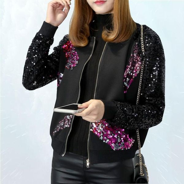 fashion embroidered sequins plus size bomber jacket 2021 new spring autumn jacket women loose stitching basic outwear sl110, Black;brown
fashion embroidered sequins plus size bomber jacket 2021 new spring autumn jacket women loose stitching basic outwear sl110, Black;brown