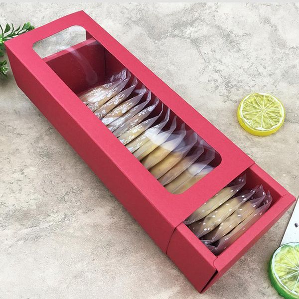 gift wrap brown/red/black kraft paper drawer type macaron box paperboard transparent pvc window cookies chocolate packaging boxes p201
gift wrap brown/red/black kraft paper drawer type macaron box paperboard transparent pvc window cookies chocolate packaging boxes p201