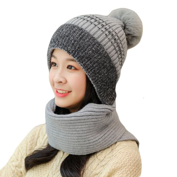 winter beanie hat scarf set warm knit hat thick knit skull cap for women winter female knitted caps 6 colors, Blue;gray
winter beanie hat scarf set warm knit hat thick knit skull cap for women winter female knitted caps 6 colors, Blue;gray