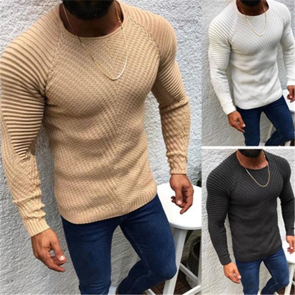 man solid color sweater fashion occident trend long sleeve round neck knitted pullover designer male winter new casual slim sweater, White;black
man solid color sweater fashion occident trend long sleeve round neck knitted pullover designer male winter new casual slim sweater, White;black