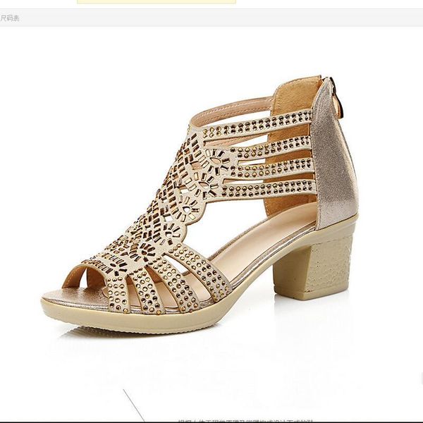 sandals summer style women genuine leather high heel roman diamond wedges open-toed shoes 25-61, Black
sandals summer style women genuine leather high heel roman diamond wedges open-toed shoes 25-61, Black