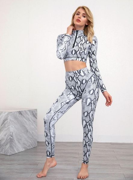 yoga outfits 2 piece snake print set women long sleeve zipper sport high waist fitness gym leggings workout sports suit sportwear1, White;red
yoga outfits 2 piece snake print set women long sleeve zipper sport high waist fitness gym leggings workout sports suit sportwear1, White;red