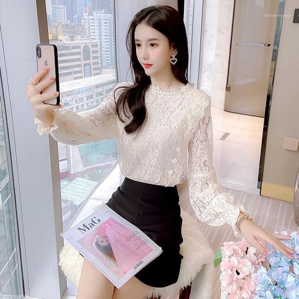 women's blouses & shirts mesh stitching lace korean 2021 fashion autumn casual clothing women blouse elegant female long sleeve shirt1, White
women's blouses & shirts mesh stitching lace korean 2021 fashion autumn casual clothing women blouse elegant female long sleeve shirt1, White