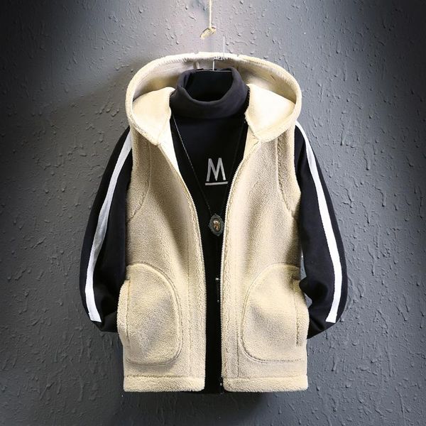 lamb wool hooded vest fleece biker autumn loose thicken fashion vest thicken pocket veste homme luxe men clothing de50mbx, Black;white
lamb wool hooded vest fleece biker autumn loose thicken fashion vest thicken pocket veste homme luxe men clothing de50mbx, Black;white