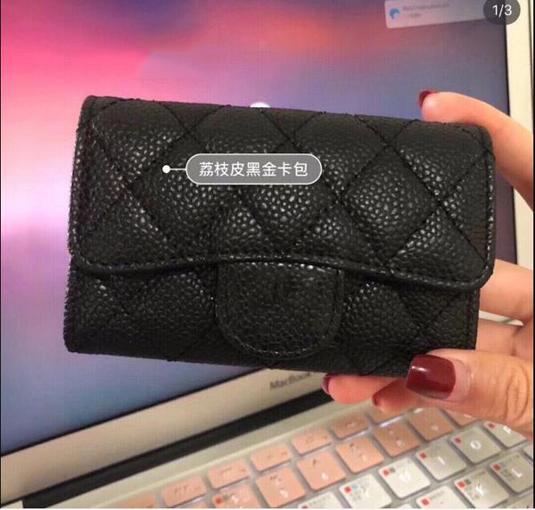 fashion designer lady black classic caviar leather quilted wallet small coin purse women clutch with box, Red;black
fashion designer lady black classic caviar leather quilted wallet small coin purse women clutch with box, Red;black