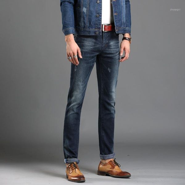 2019 men's jeans slim fit solid destroy wash mid-waist male jeans new arrival long pants denim casual straight pants1, Blue
2019 men's jeans slim fit solid destroy wash mid-waist male jeans new arrival long pants denim casual straight pants1, Blue
