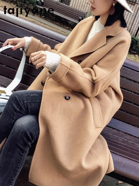 tajiyane winter 2020 women's coats coat female 100% wool jackets women long jacket fashion casaco feminino tn1554, Black
tajiyane winter 2020 women's coats coat female 100% wool jackets women long jacket fashion casaco feminino tn1554, Black