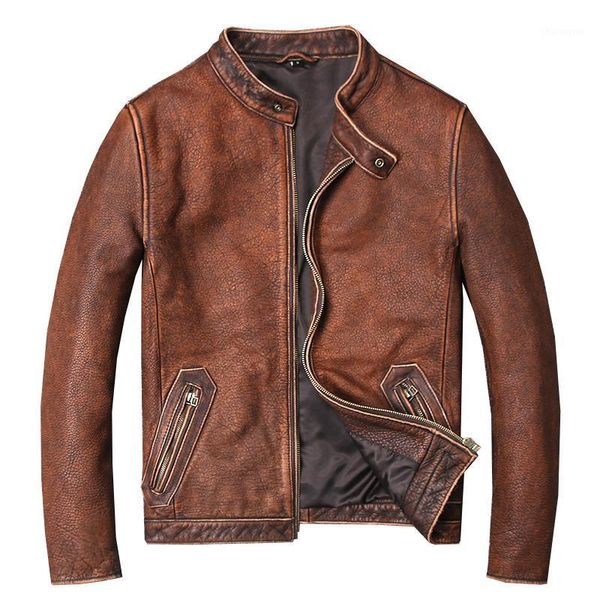 2021 plus size 5xl men's genuine leather jackets brown cowhide motorcycle jackets spring autumn leather coat for male1, Black
2021 plus size 5xl men's genuine leather jackets brown cowhide motorcycle jackets spring autumn leather coat for male1, Black