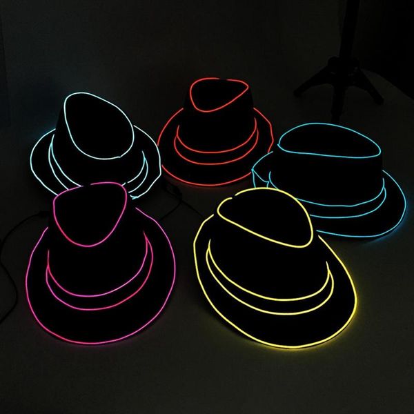 party light up hat el wire bright led blinking glowing jazz cap party hat for concert stage show costume #1
party light up hat el wire bright led blinking glowing jazz cap party hat for concert stage show costume #1