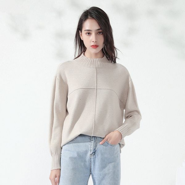 2021 new chic casual oversize spring autumn basic o-neck sweater women soft solid loose pullovers girl jumper es23, White;black
2021 new chic casual oversize spring autumn basic o-neck sweater women soft solid loose pullovers girl jumper es23, White;black