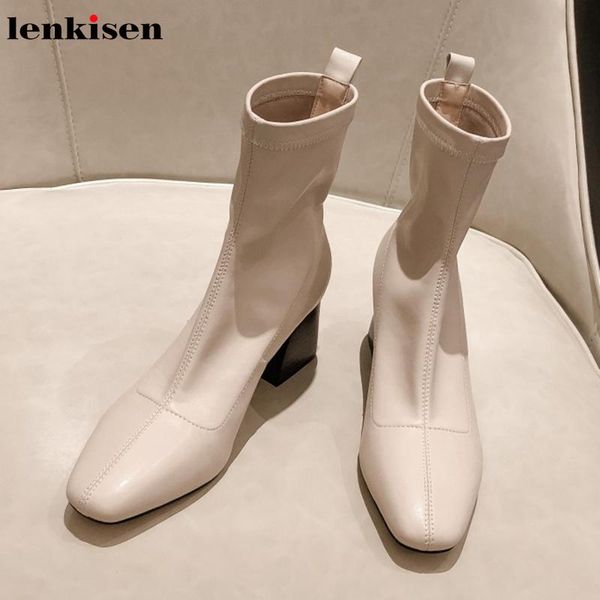 lenkisen stretch fabric high street fashion high heels square toe european style gentlewomen winter keep warm ankle boots l87, Black
lenkisen stretch fabric high street fashion high heels square toe european style gentlewomen winter keep warm ankle boots l87, Black
