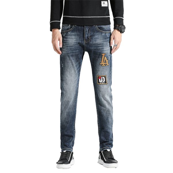 2021 new jeans for ripped men painted thin elastic pants embroidered hip hip-hop h248, Blue
2021 new jeans for ripped men painted thin elastic pants embroidered hip hip-hop h248, Blue