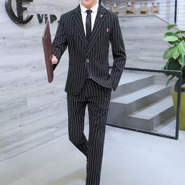 two piece set stripe dress wedding suits for men tuxedo gentle modern ceremonial host performance costume1, White;black
two piece set stripe dress wedding suits for men tuxedo gentle modern ceremonial host performance costume1, White;black