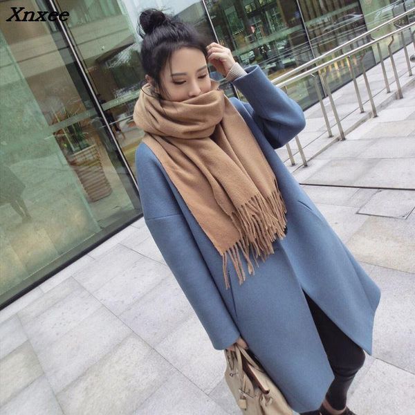 women's wool & blends casual vintage womens long coats 2021 winter fashion warm slim blend coat and jacket solid single button ladies x, Black
women's wool & blends casual vintage womens long coats 2021 winter fashion warm slim blend coat and jacket solid single button ladies x, Black